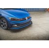 Maxton Design rohové spoilery pod přední nárazník pro Volkswagen Polo GTI Mk6, černý lesklý plast ABS