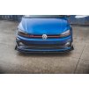 Maxton Design rohové spoilery pod přední nárazník pro Volkswagen Polo GTI Mk6, černý lesklý plast ABS