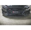 Maxton Design spoiler pod přední nárazník s křidélky ver.1 pro Audi RS5 F5, černý lesklý plast ABS