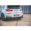 Maxton Design difuzory pod zadní nárazník s křidélky ver.6 pro Hyundai i30 N Mk3, černý lesklý plast ABS