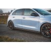 Maxton Design difuzory pod boční prahy s křidélky ver.5 pro Hyundai i30 N Mk3, černý lesklý plast ABS