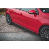 Maxton Design "Racing durability" difuzory pod boční prahy pro Volkswagen Golf GTI Mk6, plast ABS bez povrchové úpravy, s červenou linkou