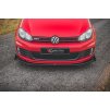 Maxton Design rohové spoilery pod přední nárazník pro Volkswagen Golf GTI Mk6, černý lesklý plast ABS