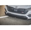 Maxton Design spoiler pod přední nárazník s křidélky ver.2 pro Škoda Octavia RS Mk4, černý lesklý plast ABS