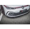 Maxton Design spoiler pod přední nárazník s křidélky ver.2 pro Volkswagen Golf GTI Mk8, černý lesklý plast ABS