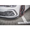Maxton Design spoiler pod přední nárazník s křidélky ver.3 pro Volkswagen Golf GTI Mk8, černý lesklý plast ABS