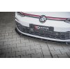 Maxton Design spoiler pod přední nárazník s křidélky ver.3 pro Volkswagen Golf GTI Mk8, černý lesklý plast ABS