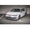 Maxton Design spoiler pod přední nárazník s křidélky ver.3 pro Volkswagen Golf GTI Mk8, černý lesklý plast ABS