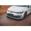 Maxton Design spoiler pod přední nárazník ver.5 pro Volkswagen Golf GTI Mk8, černý lesklý plast ABS