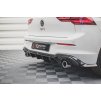 Maxton Design vložka zadního nárazníku ver.2 pro Volkswagen Golf GTI Mk8, černý lesklý plast ABS