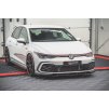 Maxton Design "Racing durability" spoiler pod přední nárazník pro Volkswagen Golf GTI Mk8, plast ABS bez povrchové úpravy, s červenou linkou