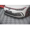Maxton Design "Racing durability" spoiler pod přední nárazník pro Volkswagen Golf GTI Mk8, plast ABS bez povrchové úpravy, s červenou linkou