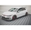 Maxton Design křidélka bočních difuzorů pro Volkswagen Golf GTI Mk8, černý lesklý plast ABS