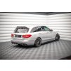 Maxton Design středový spoiler pod zadní nárazník s žebrováním pro Mercedes třída C W205/Standard, černý lesklý plast ABS