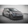 Maxton Design spoiler pod přední nárazník s křidélky ver.2 pro Volkswagen Golf R Mk8, černý lesklý plast ABS