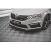 Maxton Design spoiler pod přední nárazník ver.2 pro Škoda Octavia RS Facelift Mk3, carbon-Look