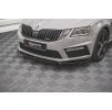 Maxton Design spoiler pod přední nárazník ver.3 pro Škoda Octavia RS Facelift Mk3, carbon-Look