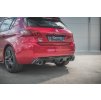 Maxton Design vložka zadního nárazníku s černými imitacemi koncovek výfuku pro Peugeot 308 Mk 2 GT, černý lesklý plast ABS