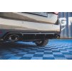 Maxton Design vložka zadního nárazníku s černými imitacemi koncovek výfuku pro Peugeot 308 Mk2, černý lesklý plast ABS