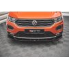 Maxton Design spoiler pod přední nárazník pro Volkswagen T-roc Mk1, černý lesklý plast ABS