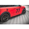 Maxton Design difuzory pod boční prahy pro Mini Cooper F56 JCW, černý lesklý plast ABS