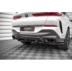 Maxton Design středový spoiler pod zadní nárazník s žebrováním pro BMW X6 G06 /M-Pack, černý lesklý plast ABS