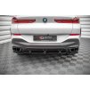 Maxton Design středový spoiler pod zadní nárazník s žebrováním pro BMW X6 G06 /M-Pack, černý lesklý plast ABS