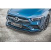 Maxton Design spoiler pod přední nárazník ver.2 pro Mercedes třída A W177 A35 AMG Aero, černý lesklý plast ABS