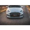 Maxton Design spoiler pod přední nárazník s křidélky ver.4 pro Ford Fiesta ST Mk8, černý lesklý plast ABS