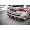 Maxton Design vložka zadního nárazníku pro Škoda Octavia RS Mk4, černý lesklý plast ABS