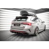 Maxton Design vložka zadního nárazníku pro Škoda Octavia RS Mk4, Mk4 Facelift, černý lesklý plast ABS, Liftback / Combi
