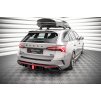 Maxton Design vložka zadního nárazníku pro Škoda Octavia RS Mk4, Mk4 Facelift, černý lesklý plast ABS, Liftback / Combi