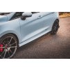 Maxton Design difuzory pod boční prahy s křidélky ver.2 pro Ford Fiesta Mk8 ST-Line, carbon-Look