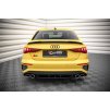 Maxton Design středový spoiler pod zadní nárazník pro Audi S3 8Y Sedan, černý lesklý plast ABS