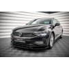 Maxton Design spoiler pod přední nárazník ver.2 pro Volkswagen Passat Mk8 (B8) Facelift, černý lesklý plast ABS