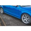 Maxton Design difuzory pod boční prahy pro Audi S4 B8, černý lesklý plast ABS, vč. faceliftu