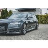 Maxton Design difuzory pod boční prahy pro Audi S6 C7 FL, černý lesklý plast ABS