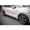 Maxton Design difuzory pod boční prahy pro Volkswagen Touareg Mk3 /R-Line, černý lesklý plast ABS