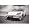 Maxton Design spoiler pod přední nárazník ver.3 pro Tesla Model 3 Mk1, černý lesklý plast ABS