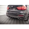 Maxton Design středový spoiler pod zadní nárazník s žebrováním pro BMW X6 F16, carbon-Look, M-Pack