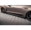 Maxton Design difuzory pod boční prahy ver.2 pro Audi e-tron GT / RS GT Mk1, černý lesklý plast ABS