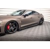Maxton Design difuzory pod boční prahy ver.2 pro Audi e-tron GT / RS GT Mk1, černý lesklý plast ABS