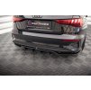 Maxton Design středový spoiler pod zadní nárazník s žebrováním pro Audi A3 8Y, carbon-Look, Sedan S-Line