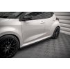 Maxton Design difuzory pod boční prahy s křidélky ver.1 pro Toyota Yaris Mk4, černý lesklý plast ABS