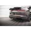 Maxton Design středový spoiler pod zadní nárazník s žebrováním pro Porsche Panamera 971 E-Hybrid, černý lesklý plast ABS