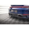 Maxton Design středový spoiler pod zadní nárazník s žebrováním v.2 pro Porsche 911 992 Carrera/Carrera S Aero, carbon-Look