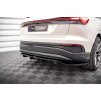 Maxton Design středový spoiler pod zadní nárazník s žebrováním pro Audi Q4 e-tron Mk1 Sportback, černý lesklý plast ABS
