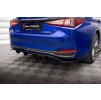 Maxton Design středový spoiler pod zadní nárazník s žebrováním pro Lexus ES F Sport Mk7, černý lesklý plast ABS