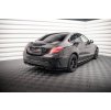 Maxton Design středový spoiler pod zadní nárazník s žebrováním pro Mercedes třída C W205 Facelift/AMG-Line/Sedan, černý lesklý plast ABS