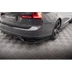 Maxton Design středový spoiler pod zadní nárazník s žebrováním pro Volvo V90 Mk2 R-Design, carbon-Look